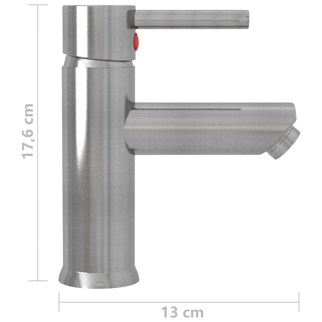 Bathroom Basin Faucet Silver 130x176 mm - OLBRIT