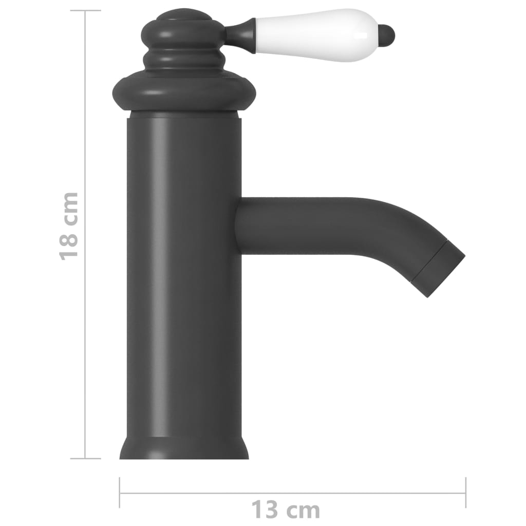 Bathroom Basin Faucet Grey 130x180 mm - OLBRIT