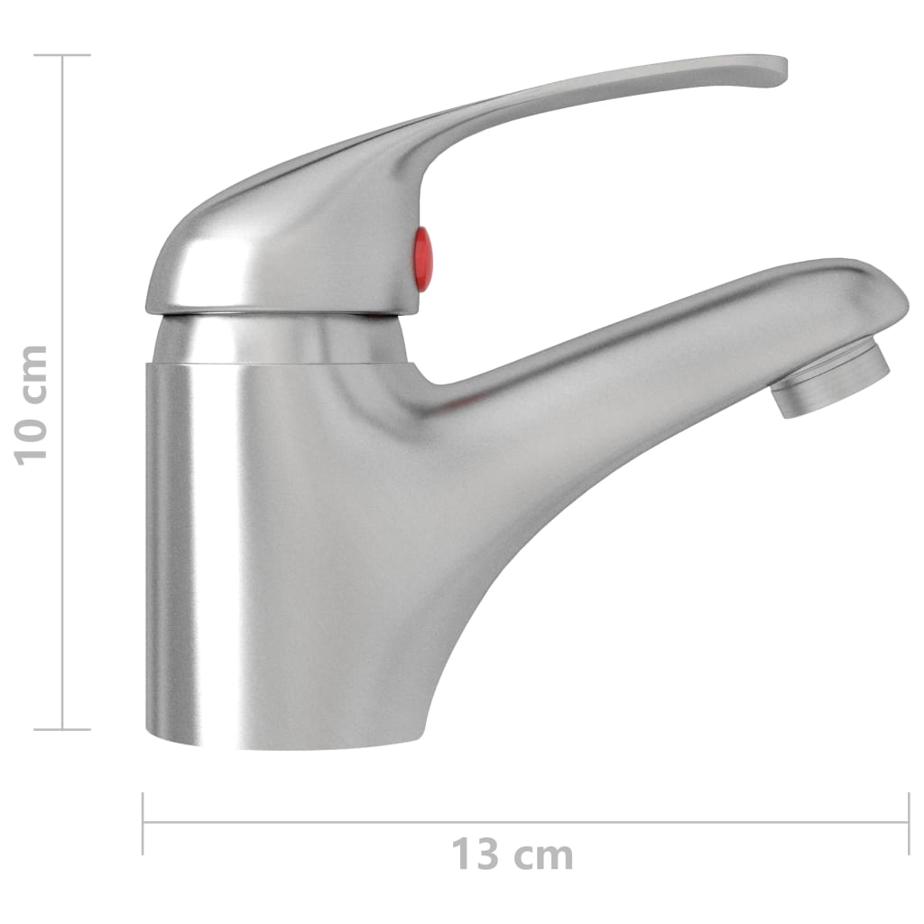 Basin Mixer Tap Silver 13x10 cm - OLBRIT