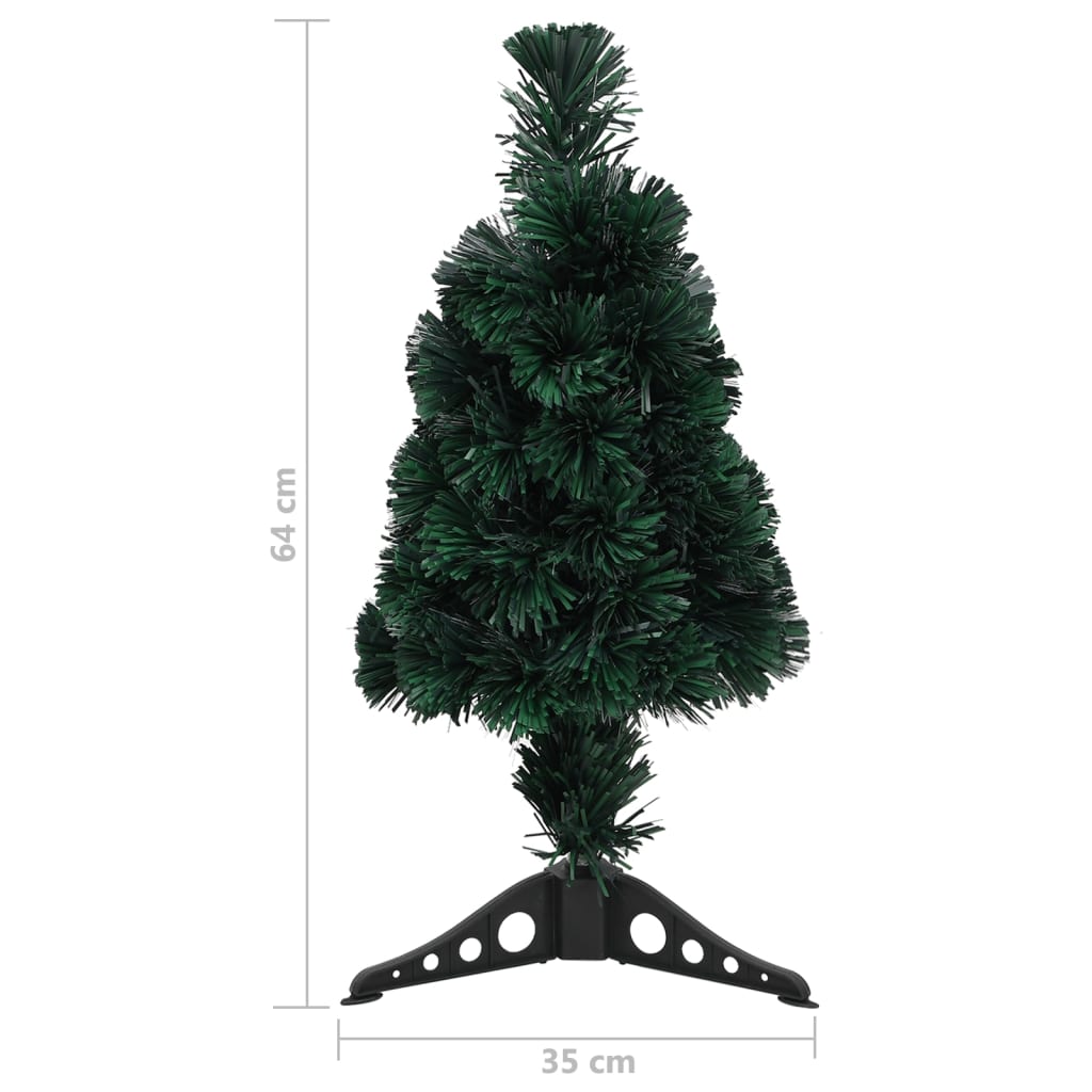 Artificial Slim Christmas Tree with Stand 64 cm Fibre Optic - OLBRIT