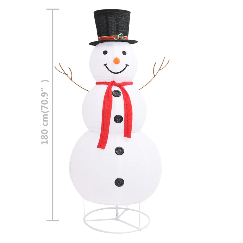 Decorative Christmas Snowman Figure LED Luxury Fabric 180cm - OLBRIT