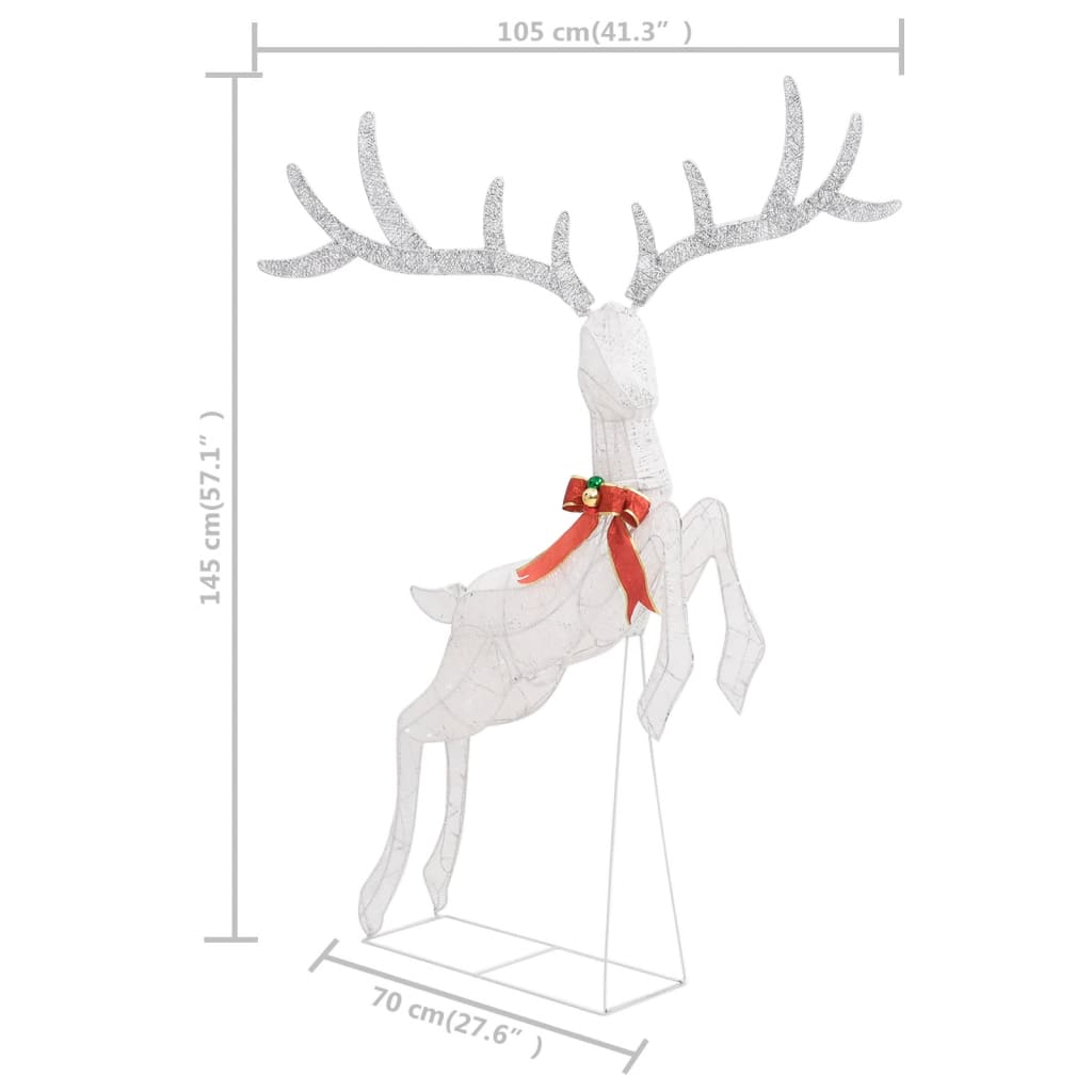 Flying Reindeer Christmas Decoration 120 LEDs White Cold White - OLBRIT