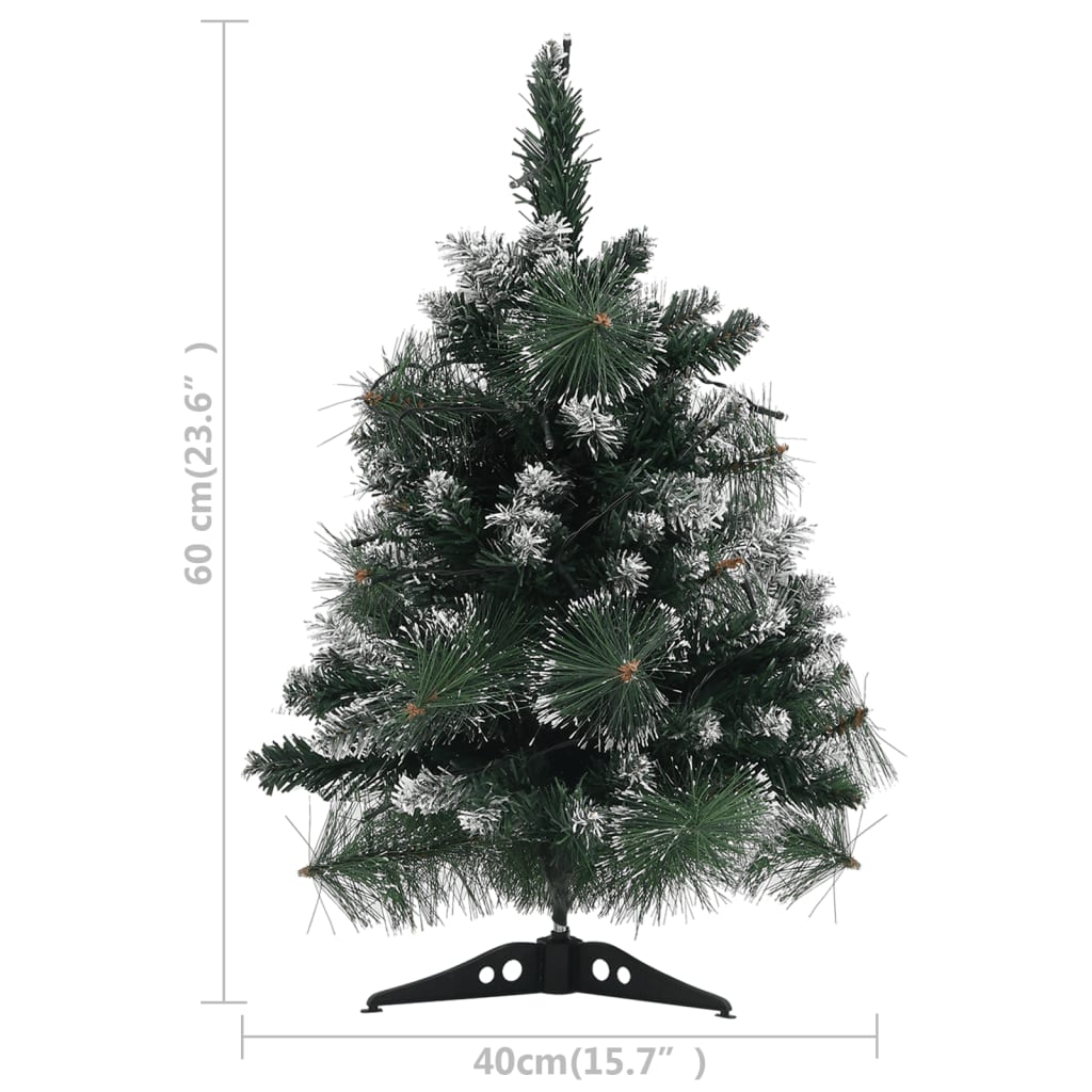Artificial Pre-lit Christmas Tree with Stands Green 60 cm PVC - OLBRIT