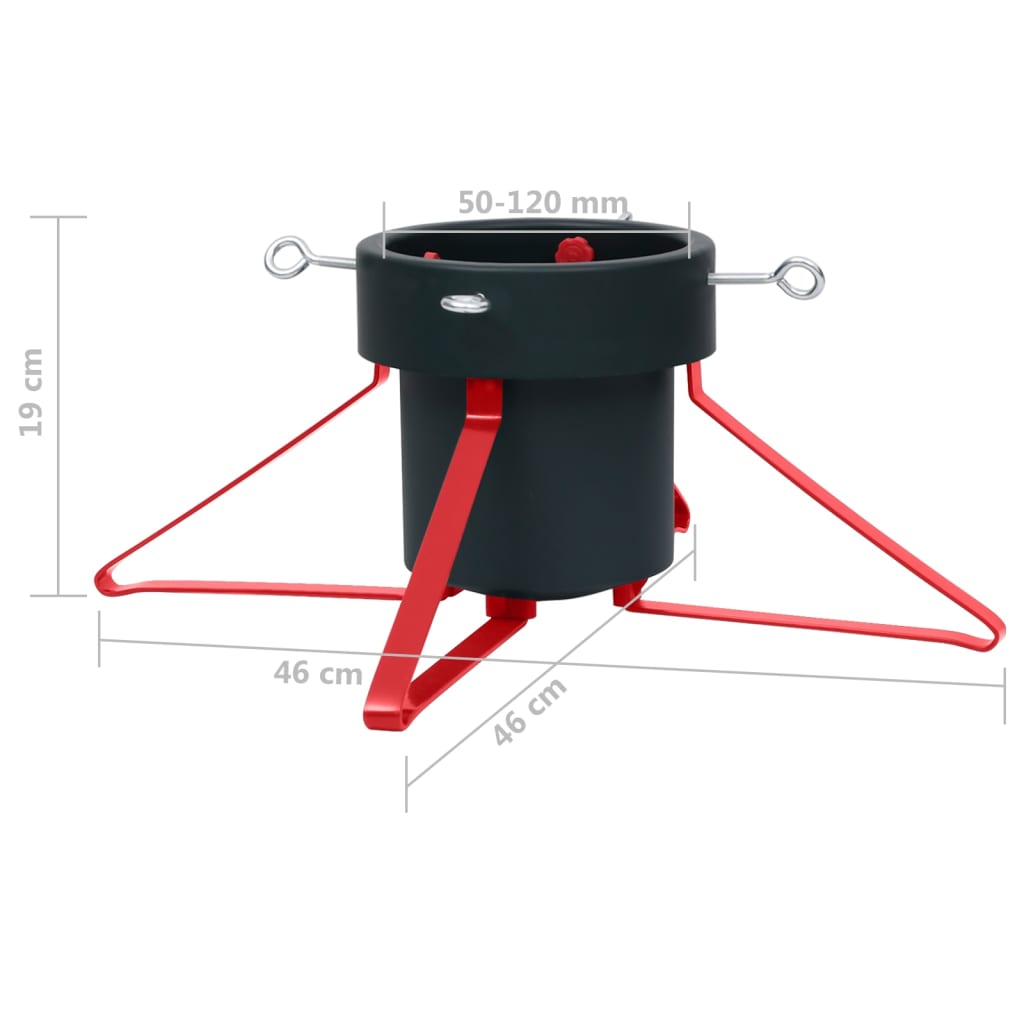 Christmas Tree Stand Green and Red 46x46x19 cm - OLBRIT