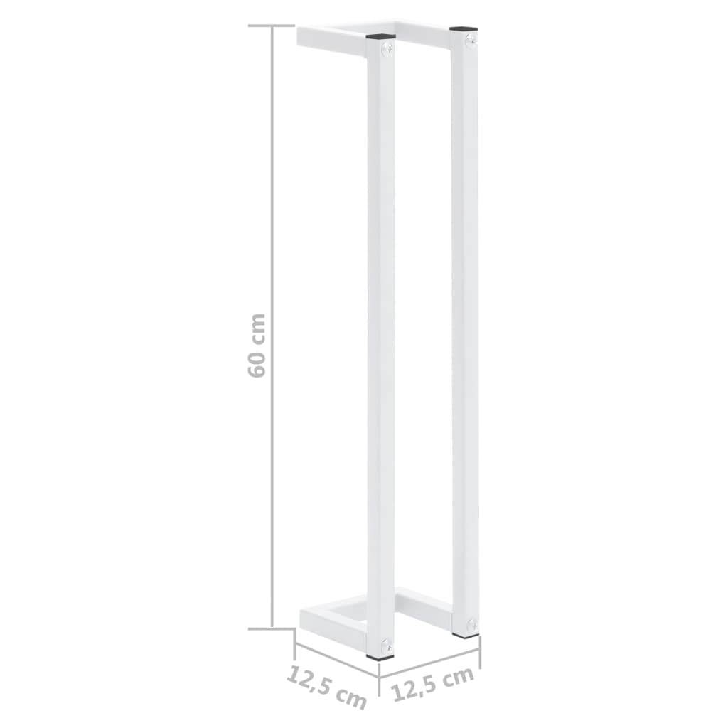 Towel Rack White 12.5x12.5x60 cm Steel - OLBRIT
