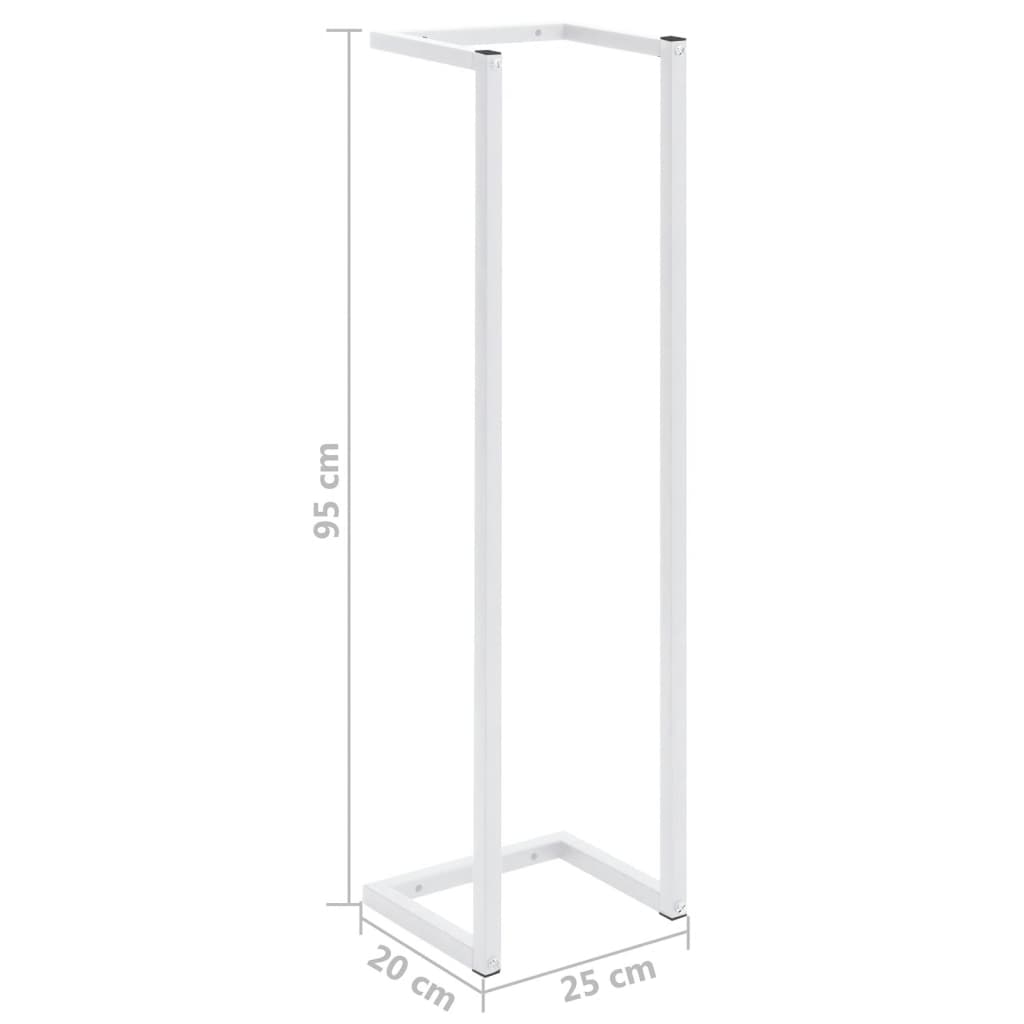 Towel Rack White 25x20x95 cm Steel - OLBRIT