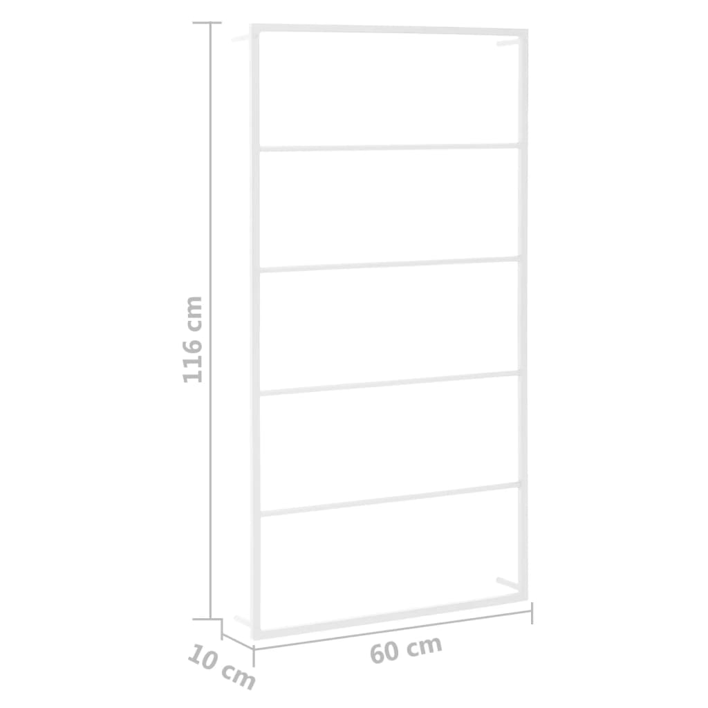 vidaXL Towel Rack White 60x10x116 cm Steel - OLBRIT