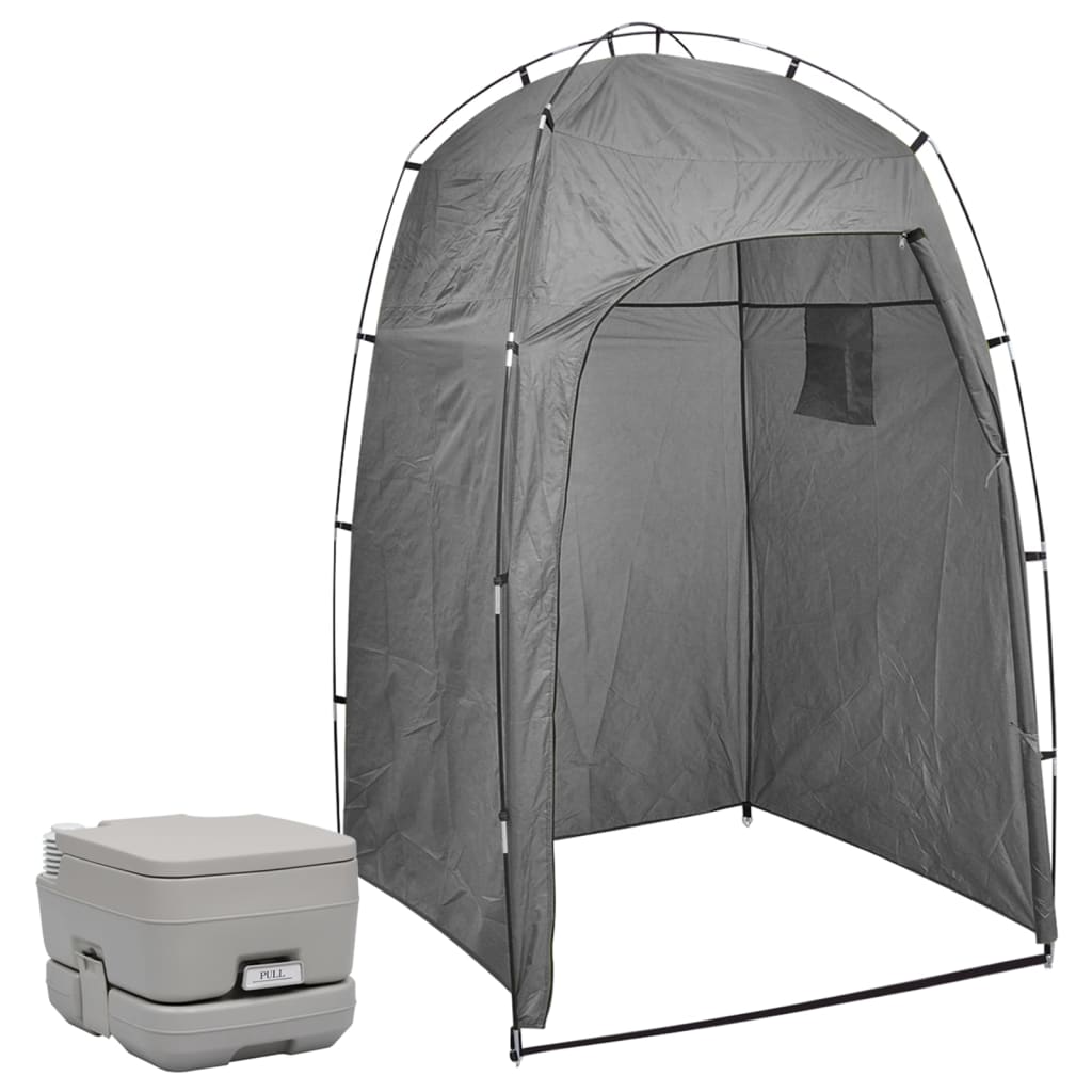 Portable Camping Toilet with Tent 10+10 L - OLBRIT