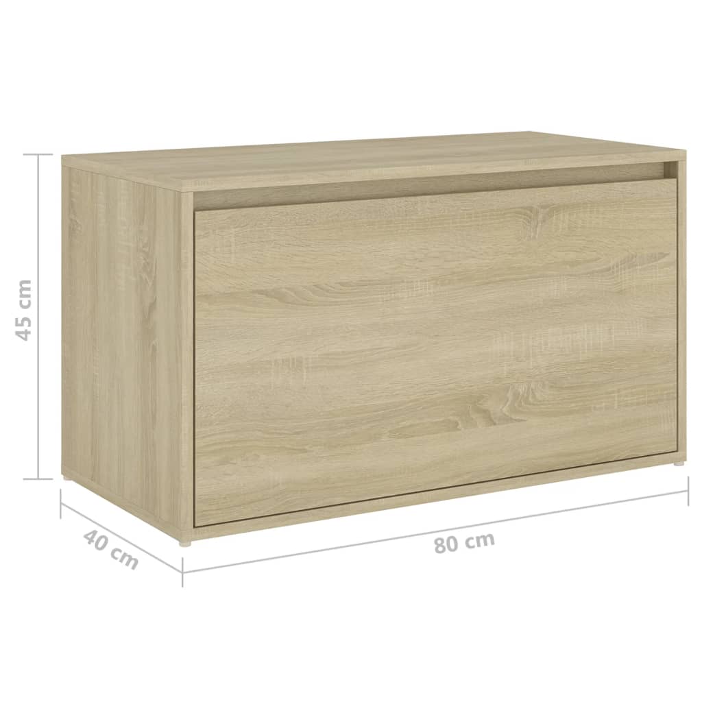 Hall Bench 80x40x45 cm Sonoma Oak Engineered Wood - OLBRIT