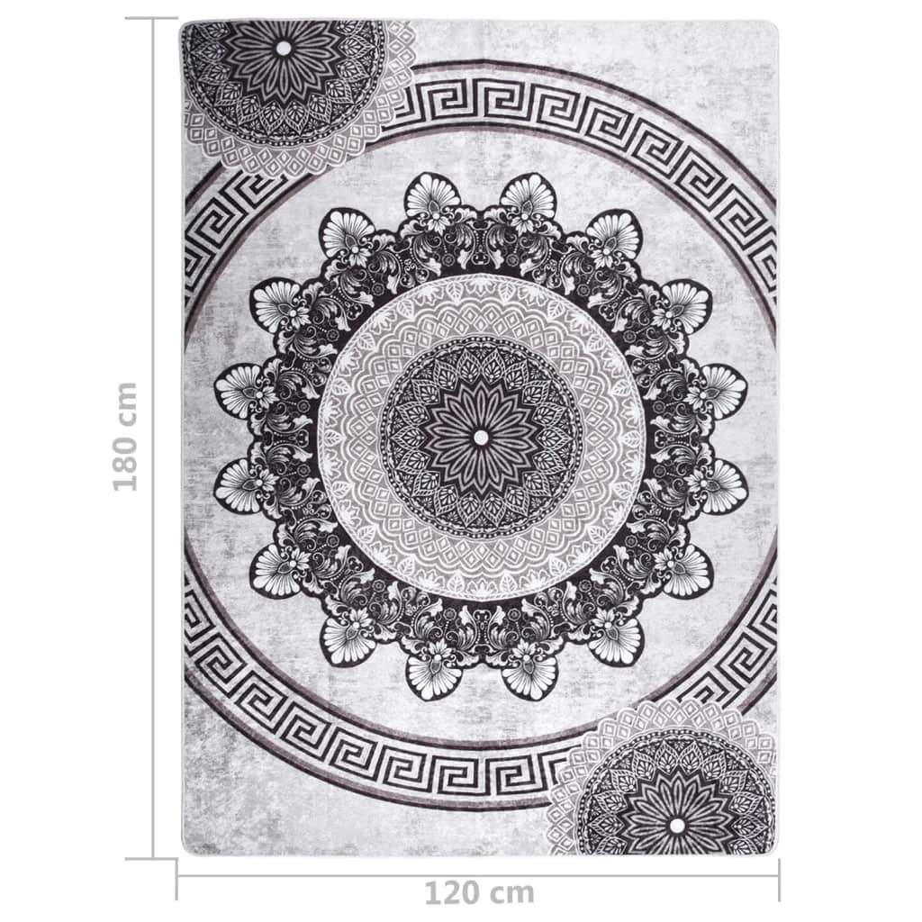 Rug Washable 120x180 cm Multicolour Anti Slip - OLBRIT
