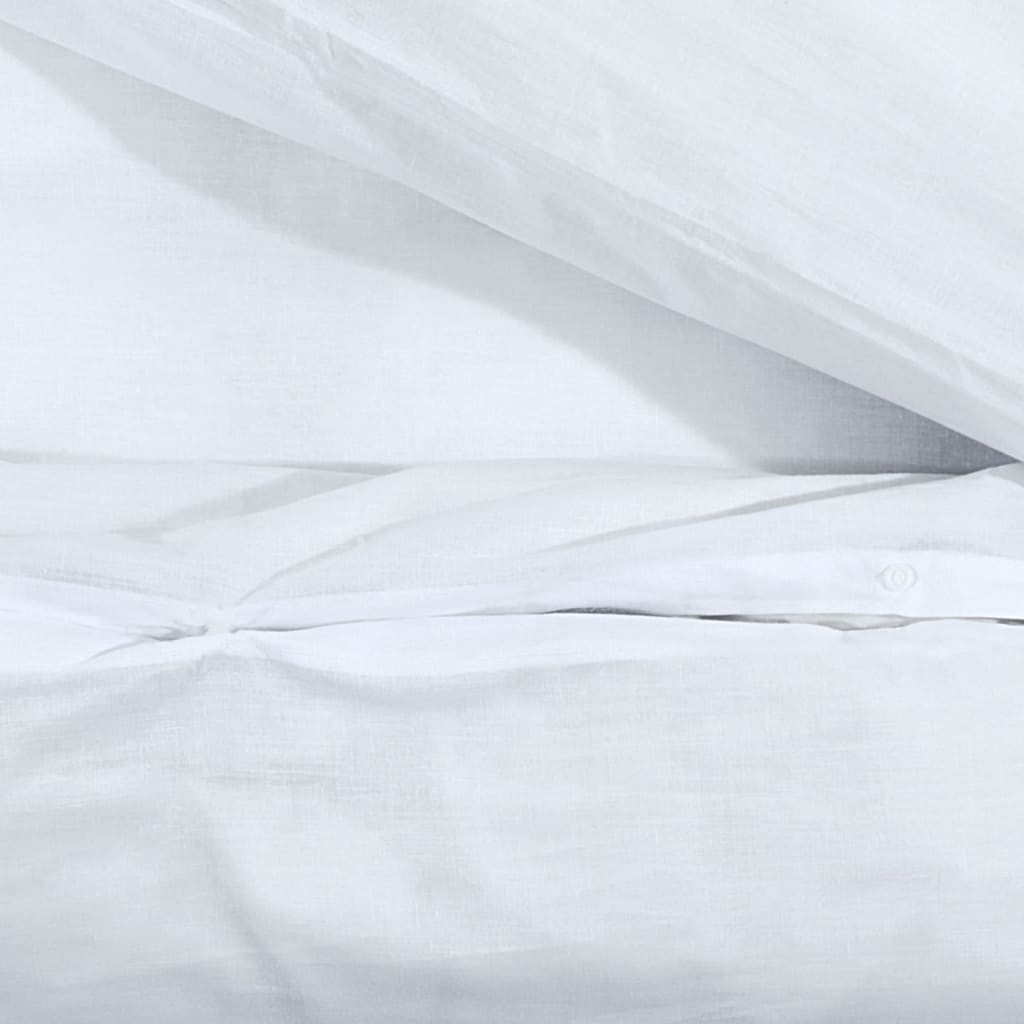 vidaXL Duvet Cover Set White 200x200 cm Cotton - OLBRIT