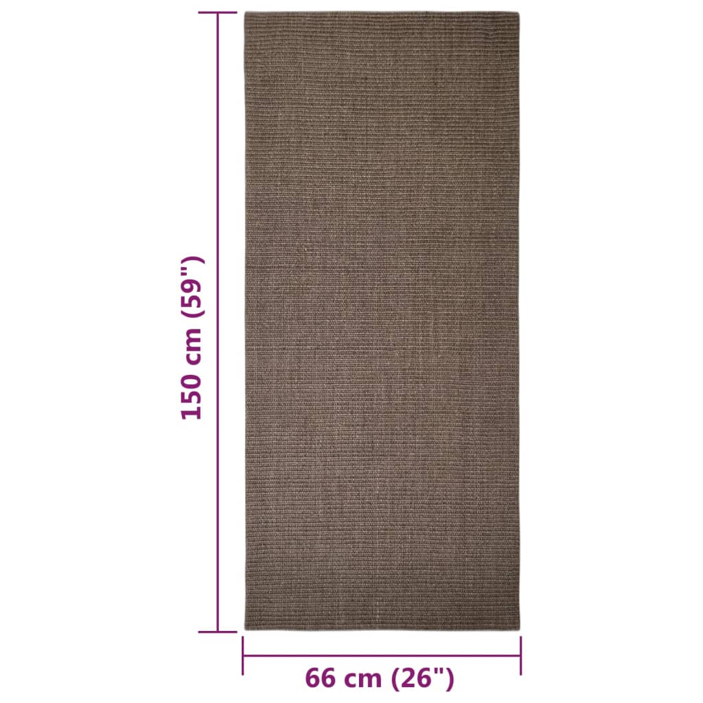 Rug Natural Sisal 66x150 cm Brown - OLBRIT