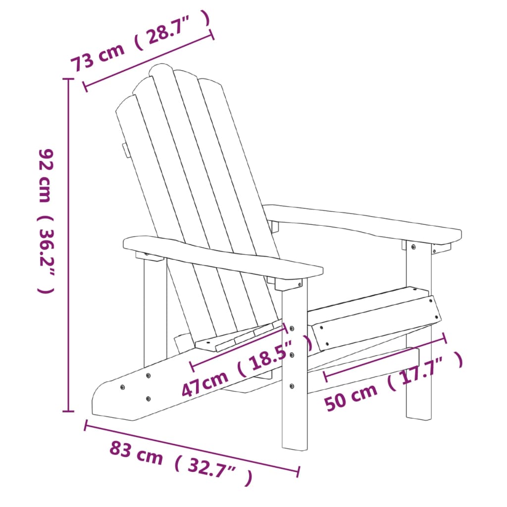 Garden Adirondack Chair Brown - OLBRIT