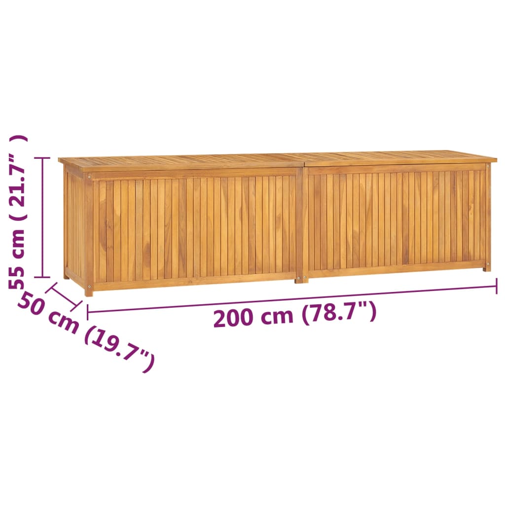 Garden Box 200x50x55 cm Solid Wood Teak - OLBRIT