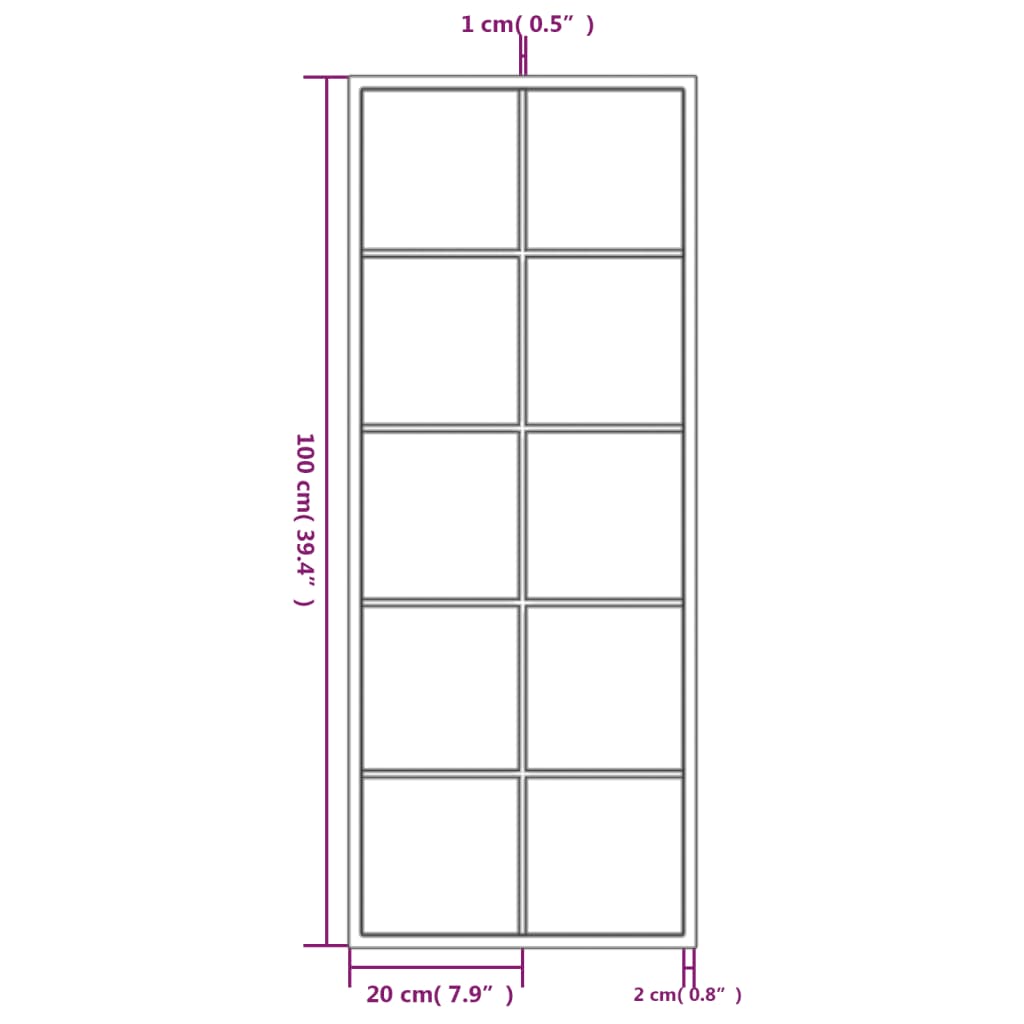 Wall Mirror Black 100x40 cm Metal - OLBRIT