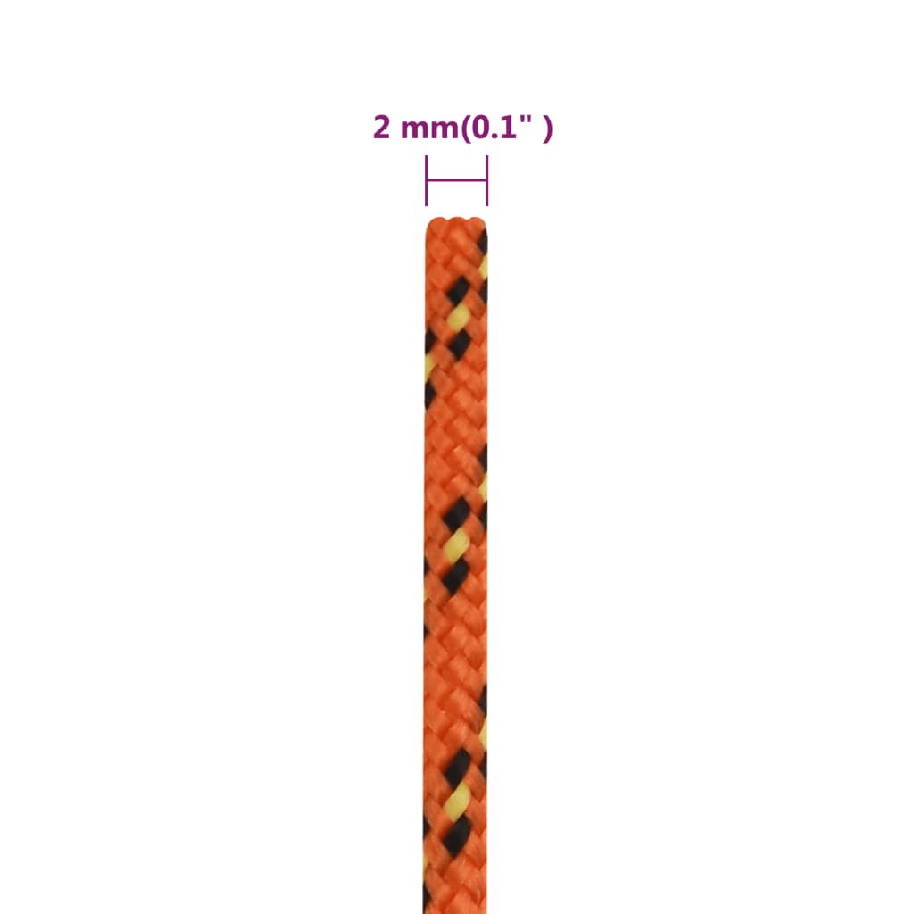 Boat Rope Orange 2 mm Polypropylene - OLBRIT