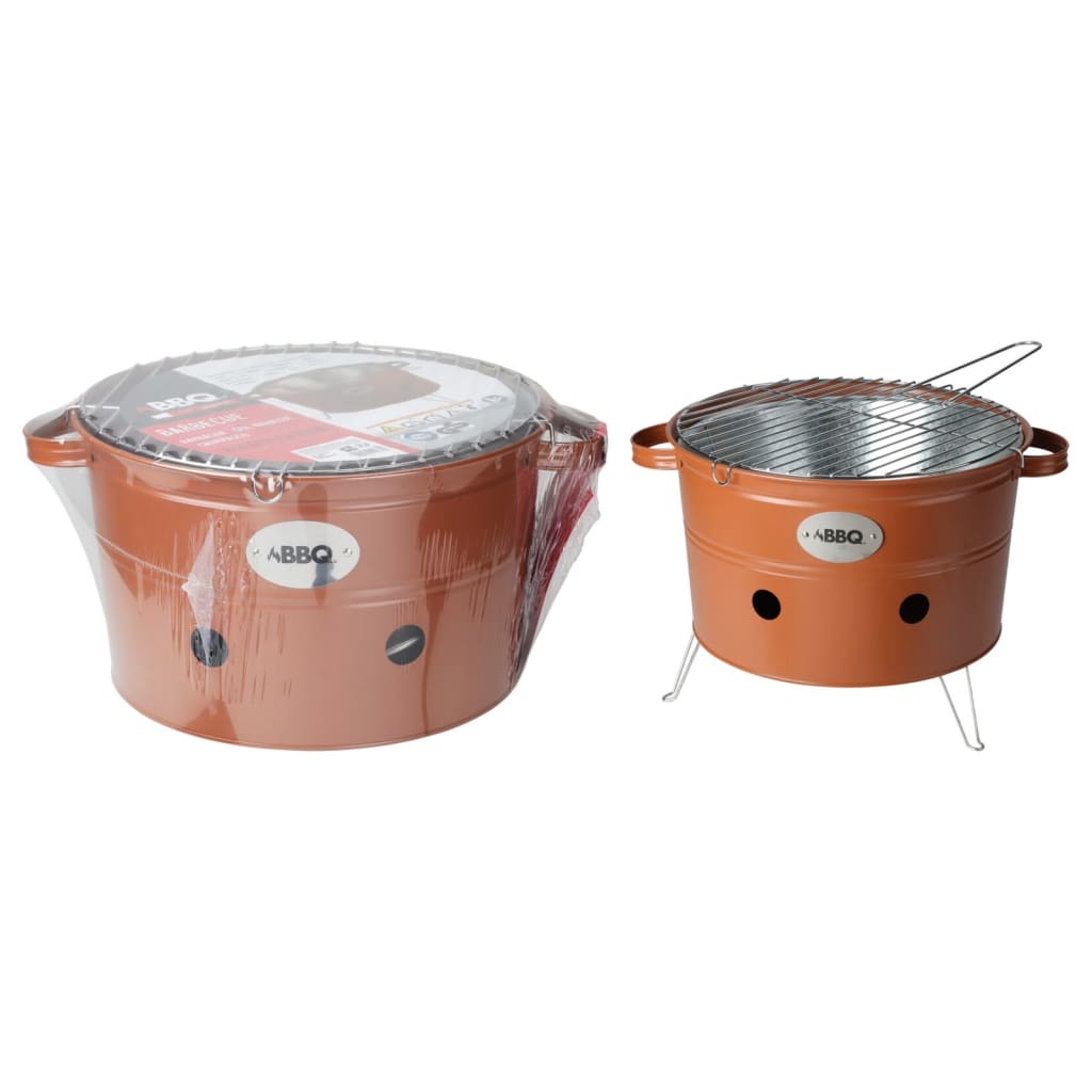 BBQ Bucket with 2 Handles 34.5 cm Matte Orange - OLBRIT