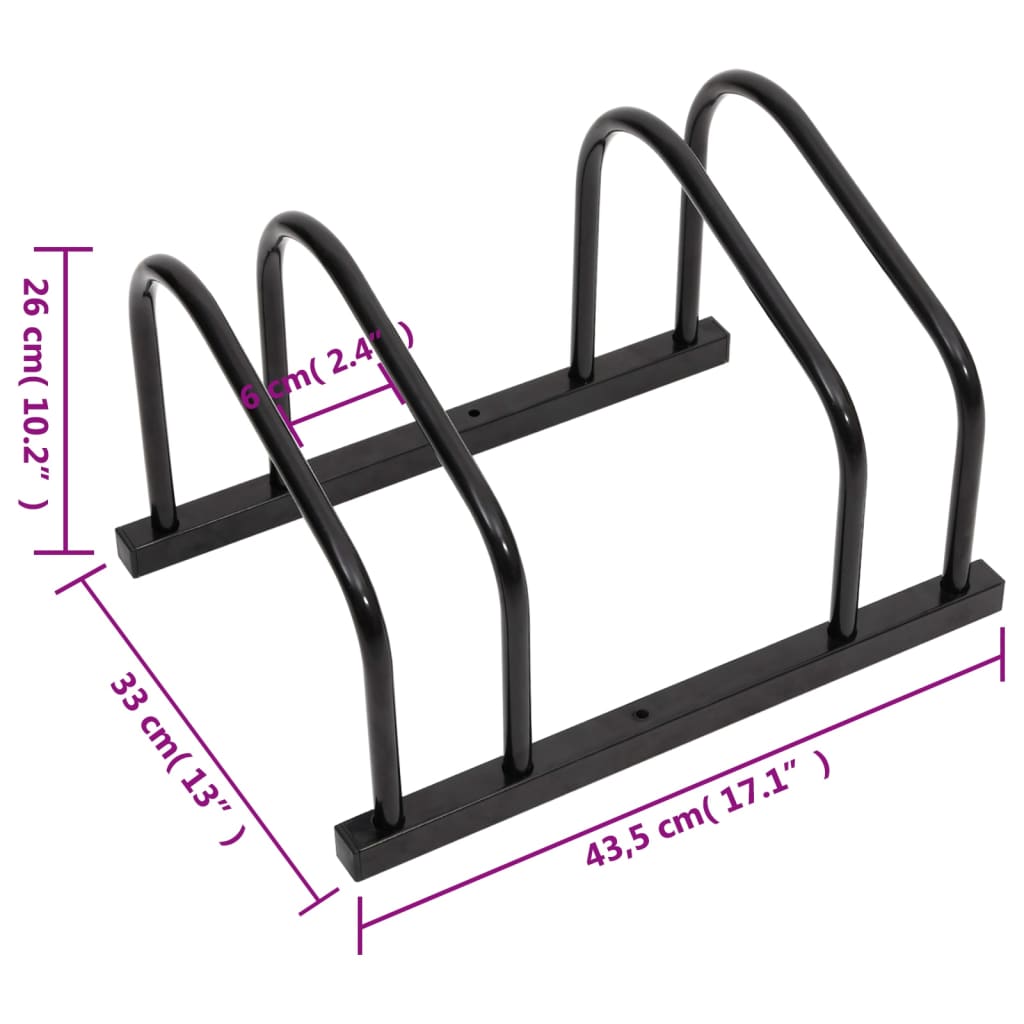 Bike Rack for 2 Bikes Galvanised Steel - OLBRIT