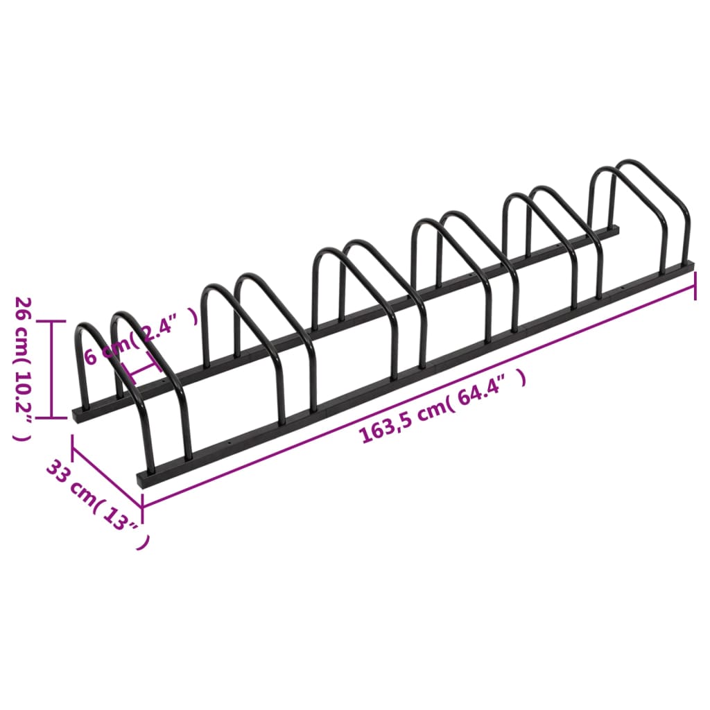 Bike Rack for 6 Bikes Galvanised Steel - OLBRIT