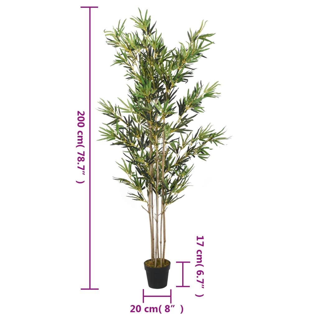 Artificial Bamboo Tree 200 cm Green - OLBRIT