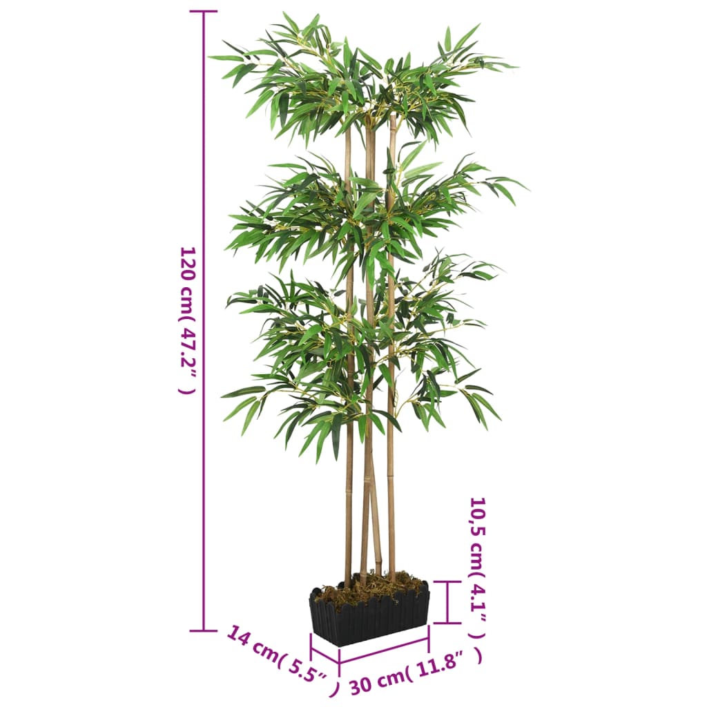 Artificial Bamboo Tree 760 Leaves 120 cm Green - OLBRIT