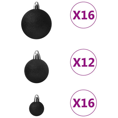 100 Piece Christmas Ball Set Black - OLBRIT