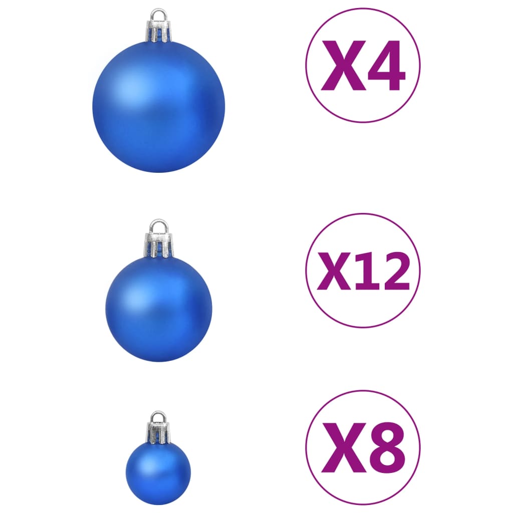 100 Piece Christmas Ball Set Blue - OLBRIT