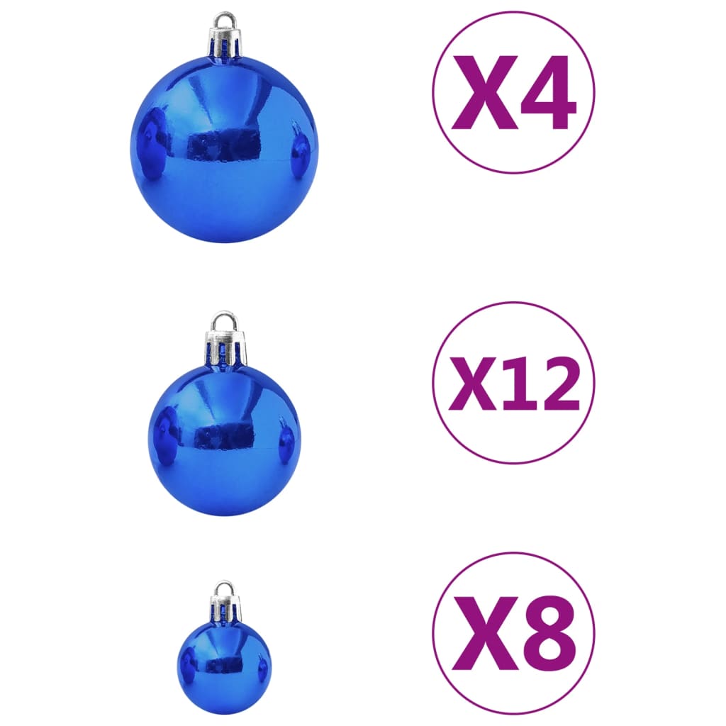 100 Piece Christmas Ball Set Blue - OLBRIT