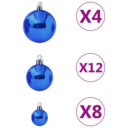 100 Piece Christmas Ball Set Blue - OLBRIT