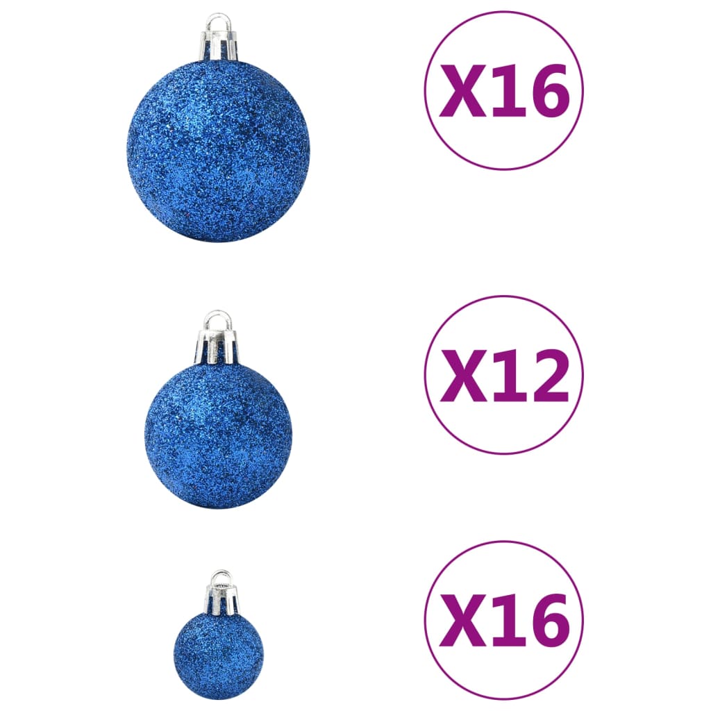 100 Piece Christmas Ball Set Blue - OLBRIT