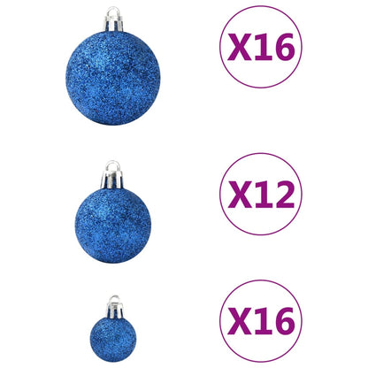 100 Piece Christmas Ball Set Blue - OLBRIT