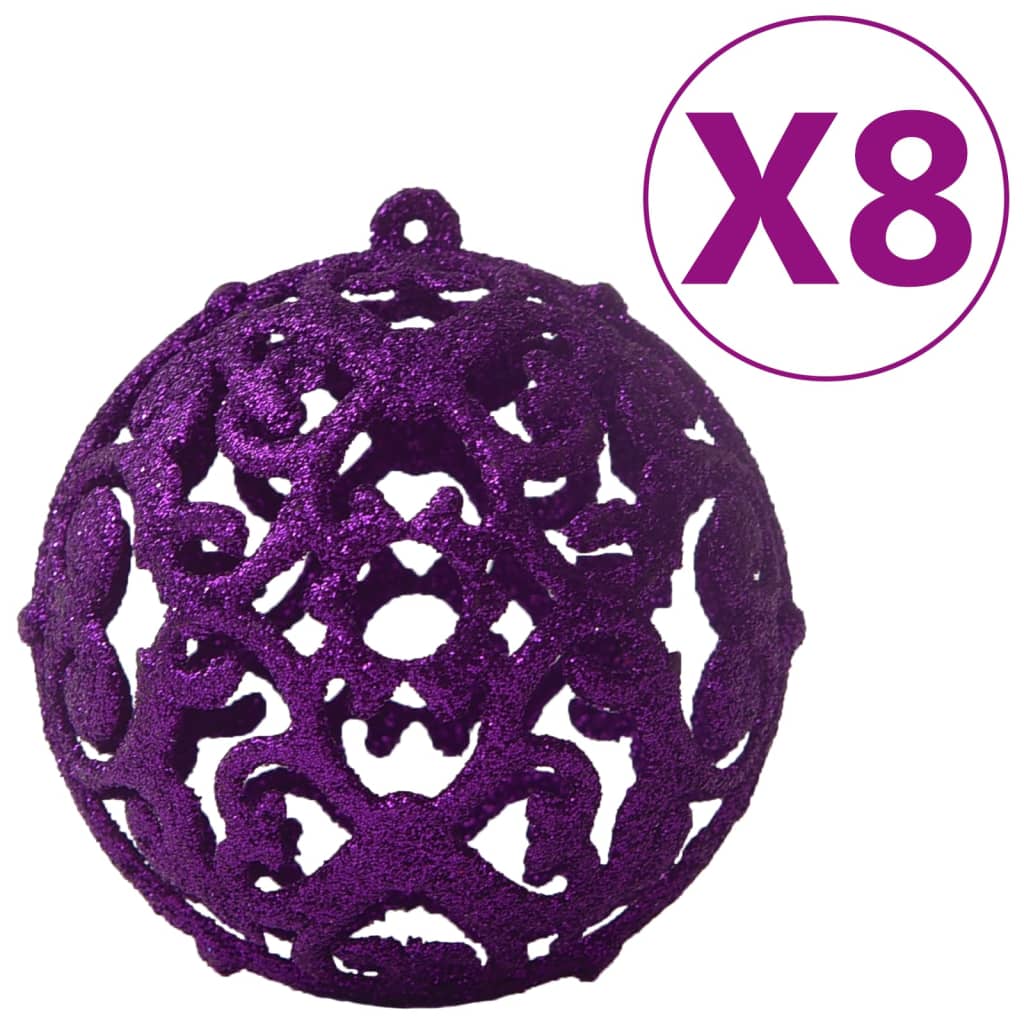 100 Piece Christmas Ball Set Purple - OLBRIT