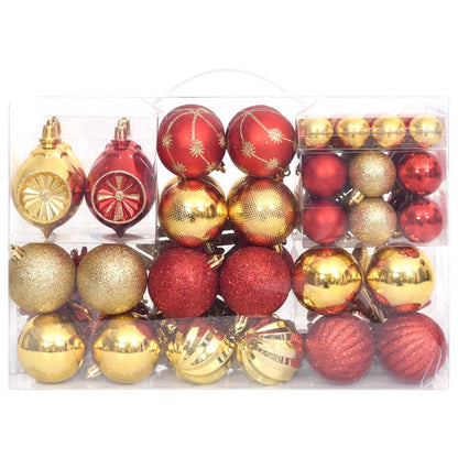 108 Piece Christmas Bauble Set Gold and Red - OLBRIT