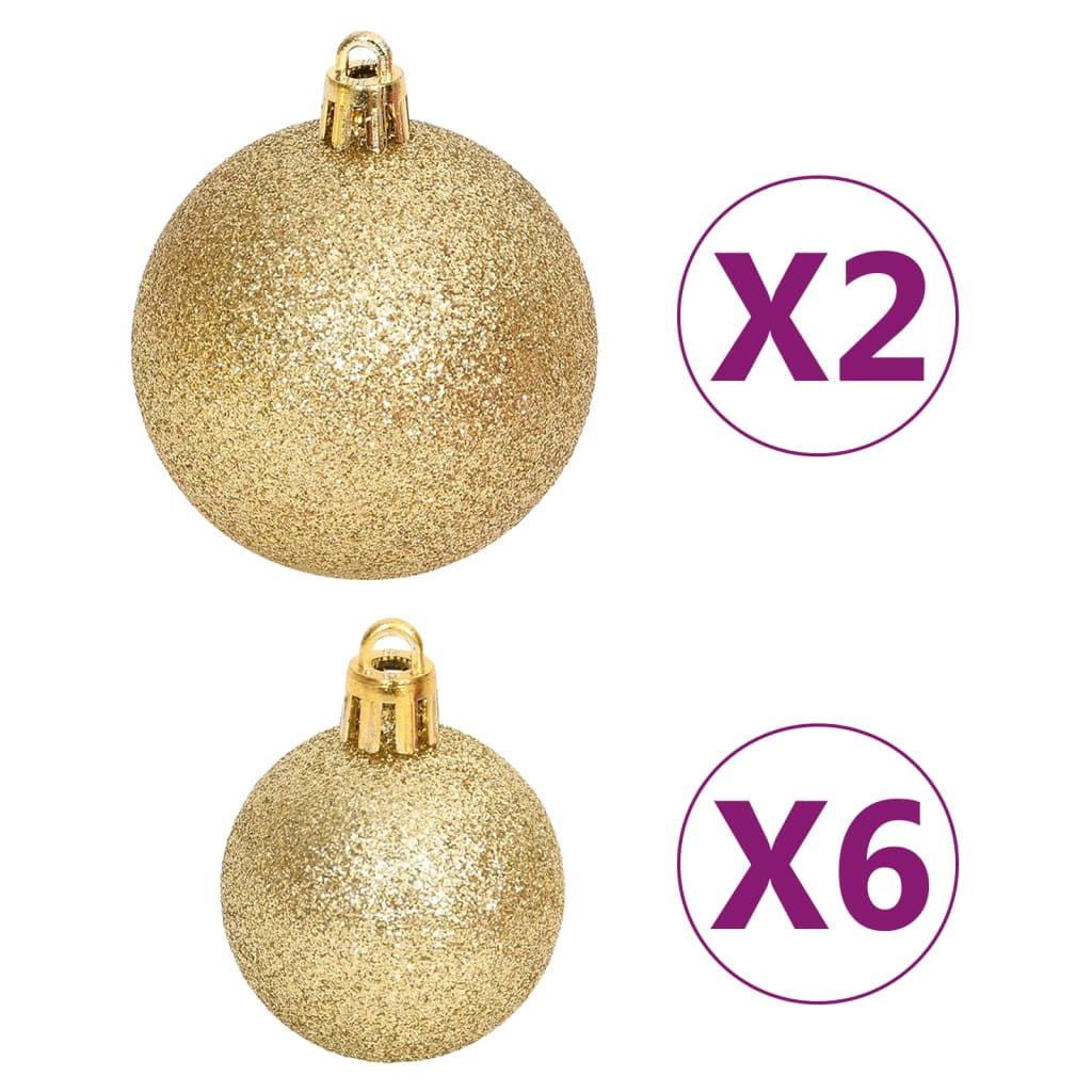 108 Piece Christmas Bauble Set Gold and Red - OLBRIT