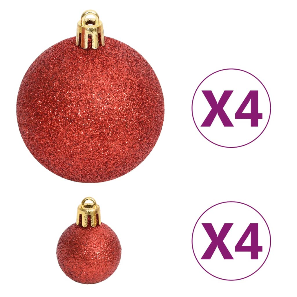 108 Piece Christmas Bauble Set Gold and Red - OLBRIT