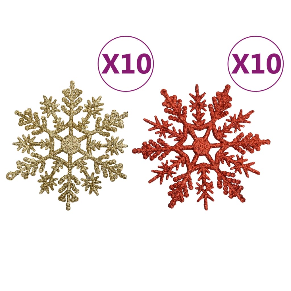 108 Piece Christmas Bauble Set Gold and Red - OLBRIT