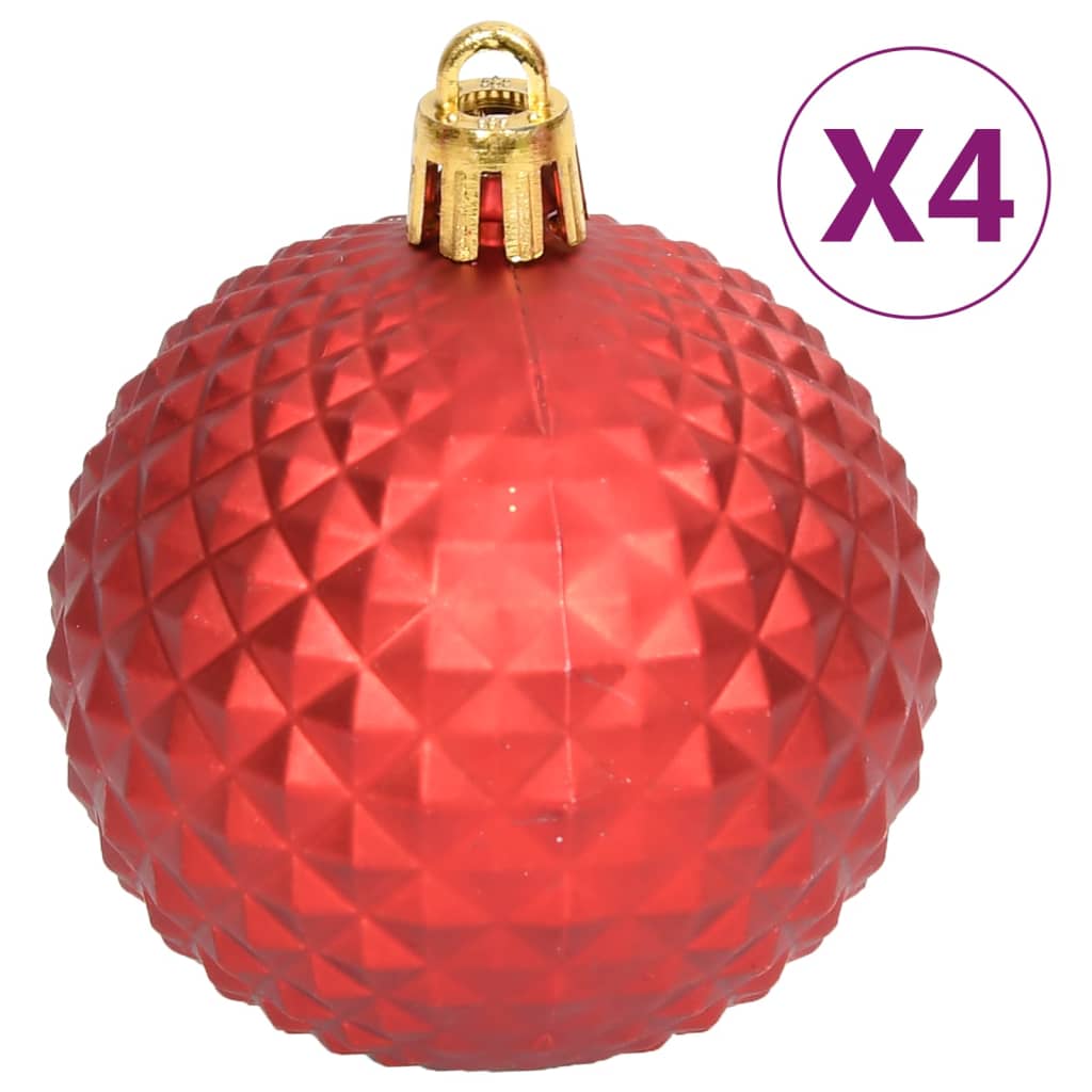 108 Piece Christmas Bauble Set Red and White - OLBRIT