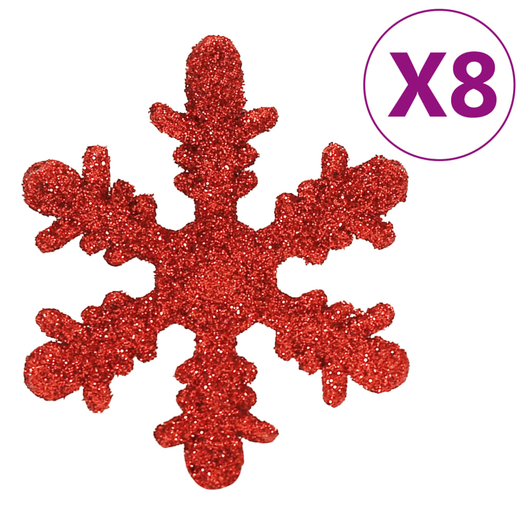 111 Piece Christmas Bauble Set Red Polystyrene - OLBRIT