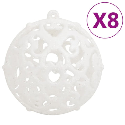 111 Piece Christmas Bauble Set White Polystyrene - OLBRIT