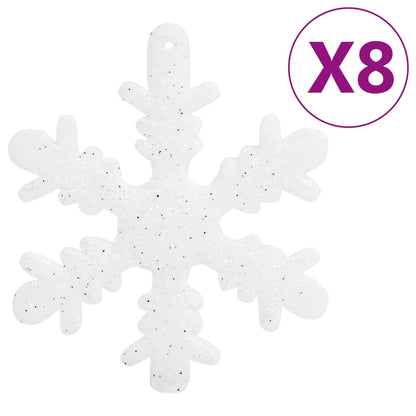 111 Piece Christmas Bauble Set White Polystyrene - OLBRIT