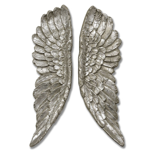 Antique Silver Angel Wings - OLBRIT