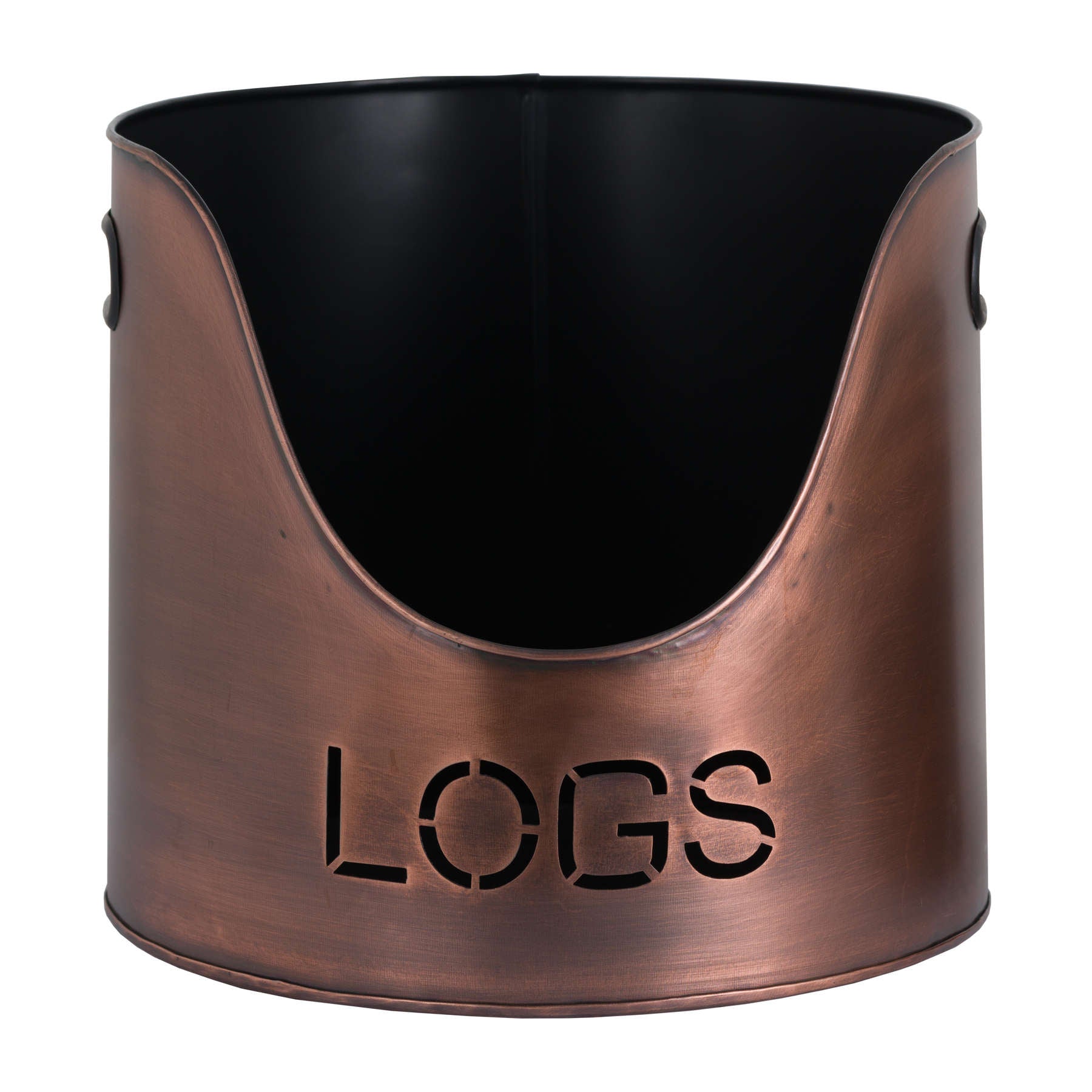 Copper Finish Logs And Kindling Buckets & Matchstick Holder | OLBRIT