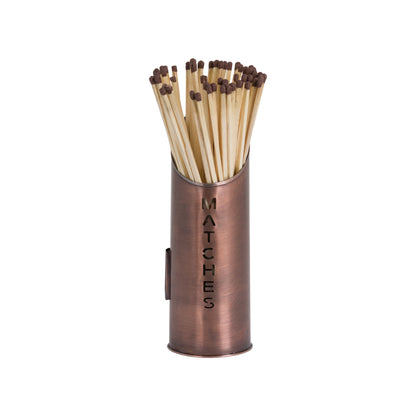 Copper Finish Logs And Kindling Buckets & Matchstick Holder | OLBRIT