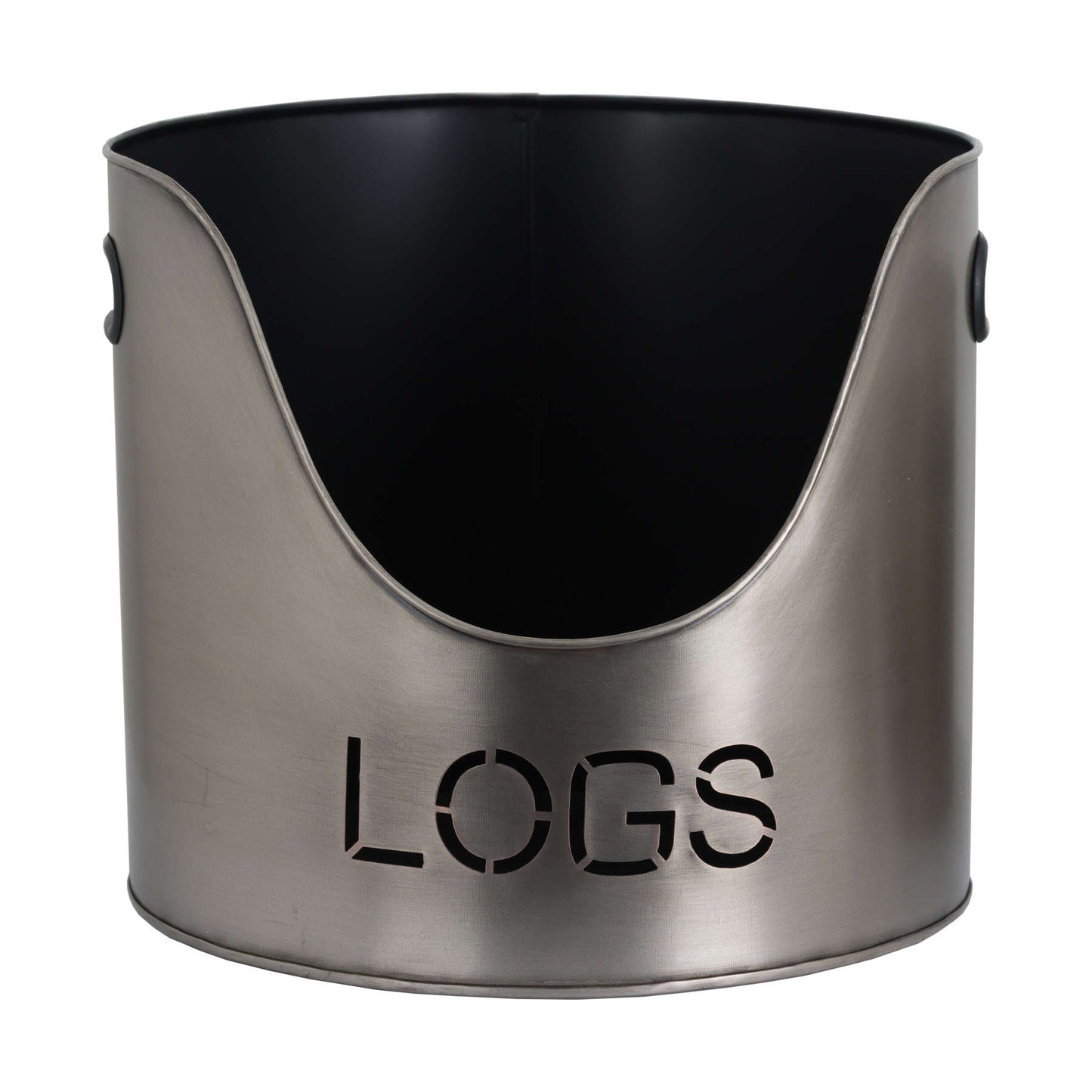 Pewter Finish Logs And Kindling Buckets & Matchstick Holder | OLBRIT