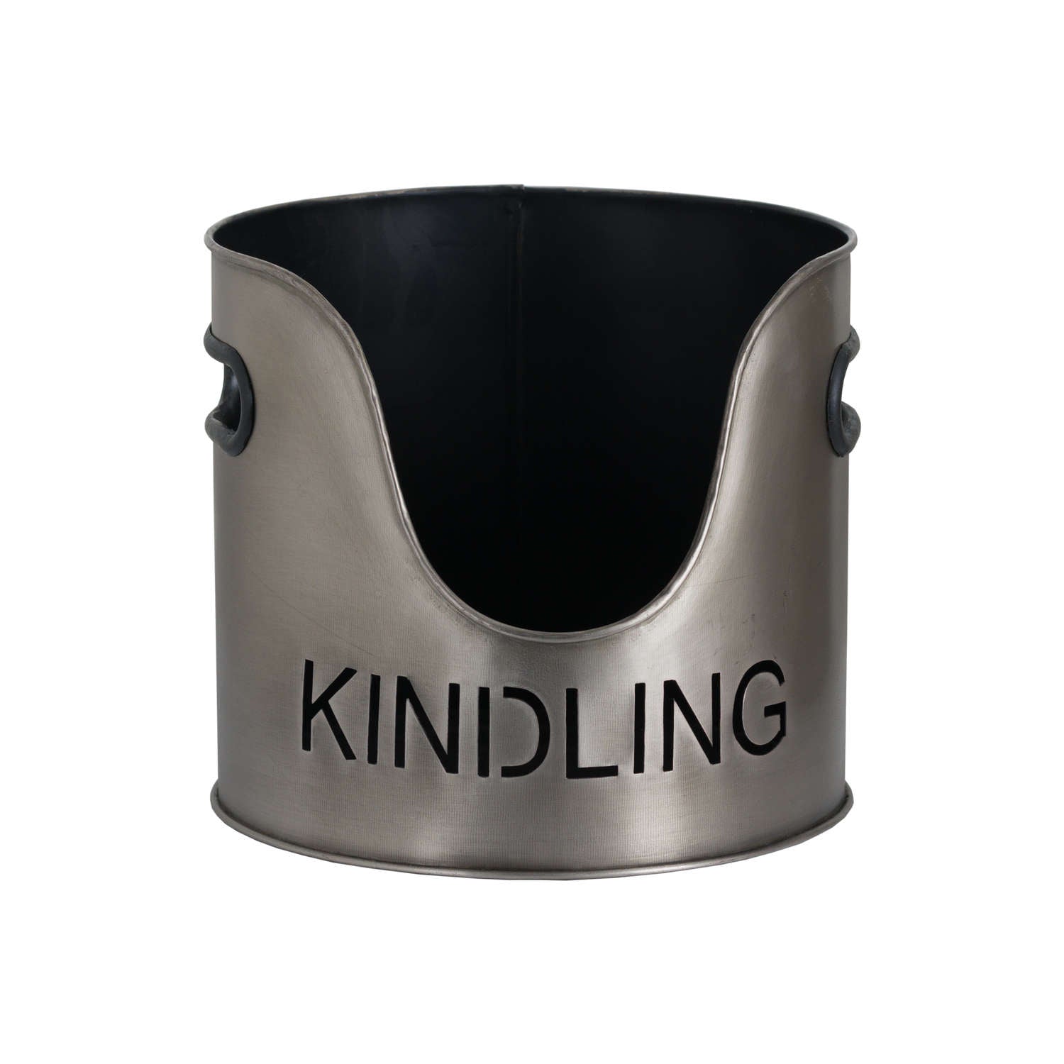 Pewter Finish Logs And Kindling Buckets & Matchstick Holder | OLBRIT