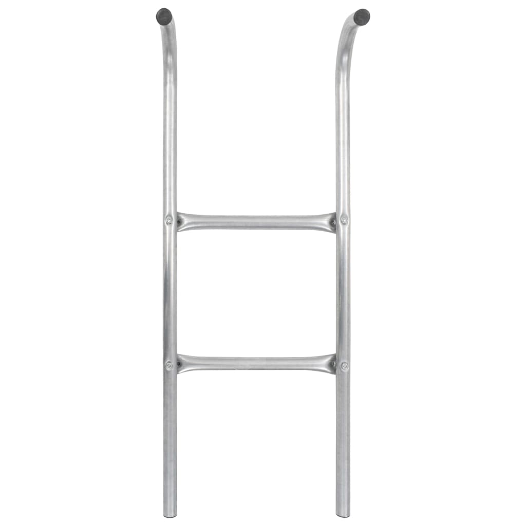 2-Step Trampoline Ladder Steel Silver 72 cm - OLBRIT