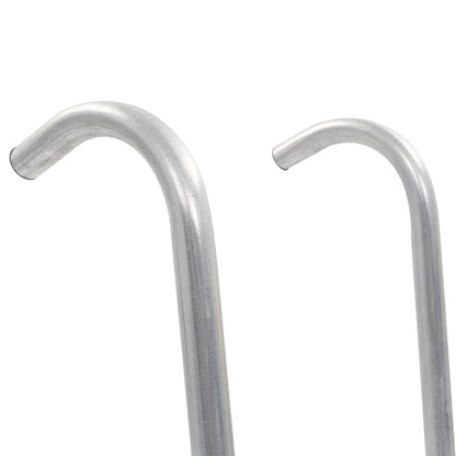 2-Step Trampoline Ladder Steel Silver 72 cm - OLBRIT