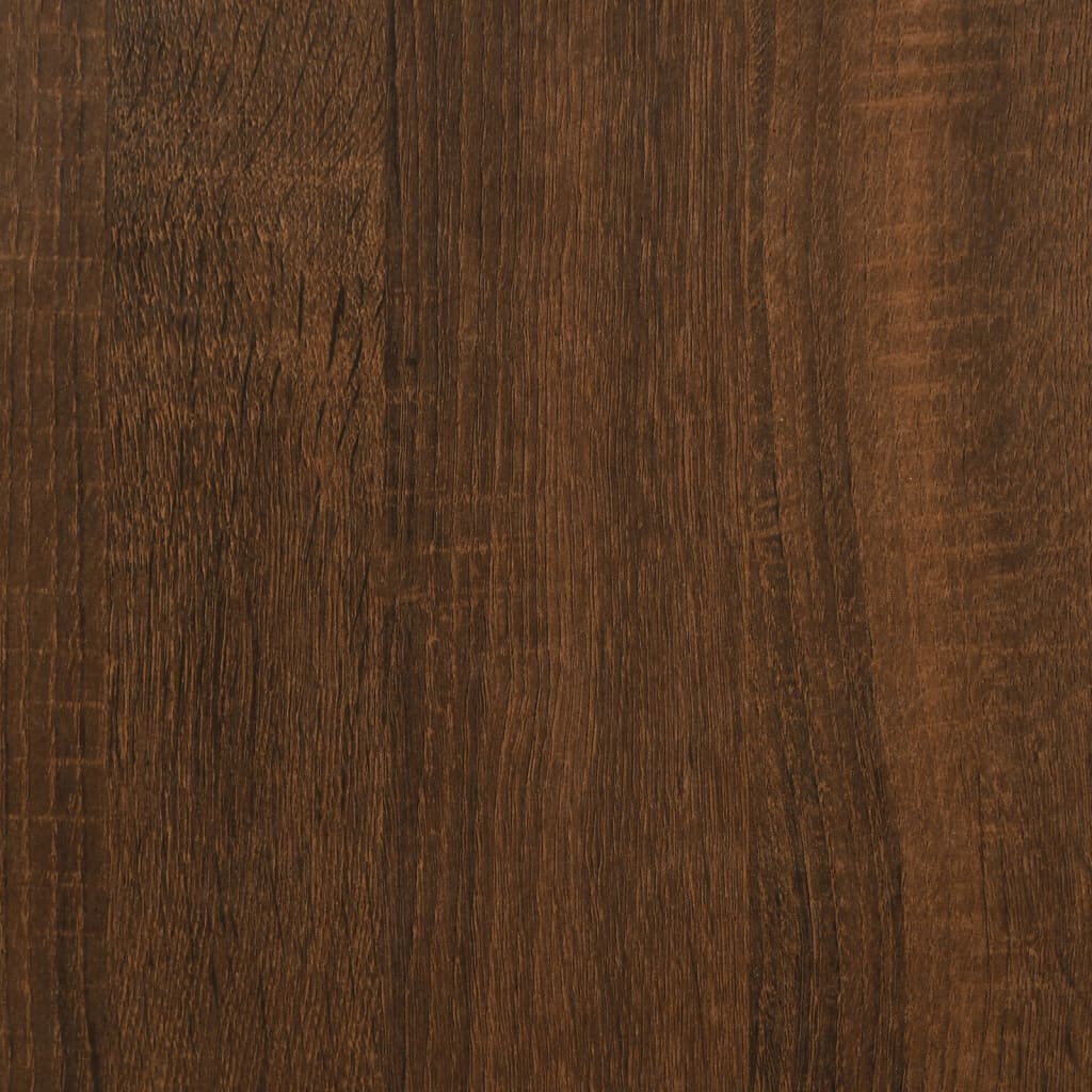 2-Tier Wall Shelf Brown Oak 80x21x51 cm Engineered Wood - OLBRIT