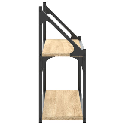 2-Tier Wall Shelf Sonoma Oak 80x21x51 cm Engineered Wood - OLBRIT