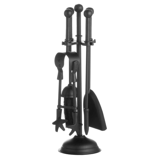 Ball Topped Companion Set In Black - OLBRIT